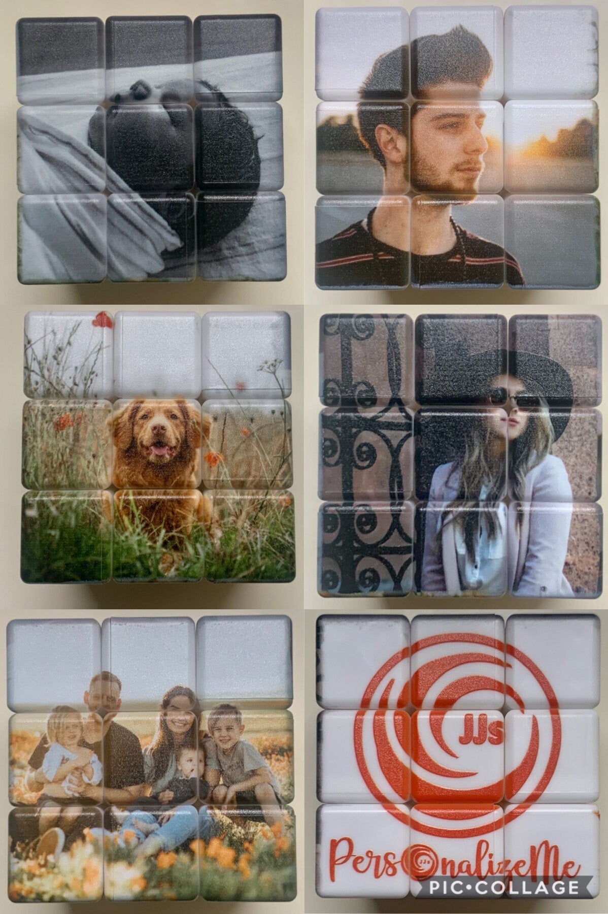 5.7x5.7cm Personalized Photo Cube with Personalized Stand , Add up to 6 Photos, Perfect Gift for all Occasions
