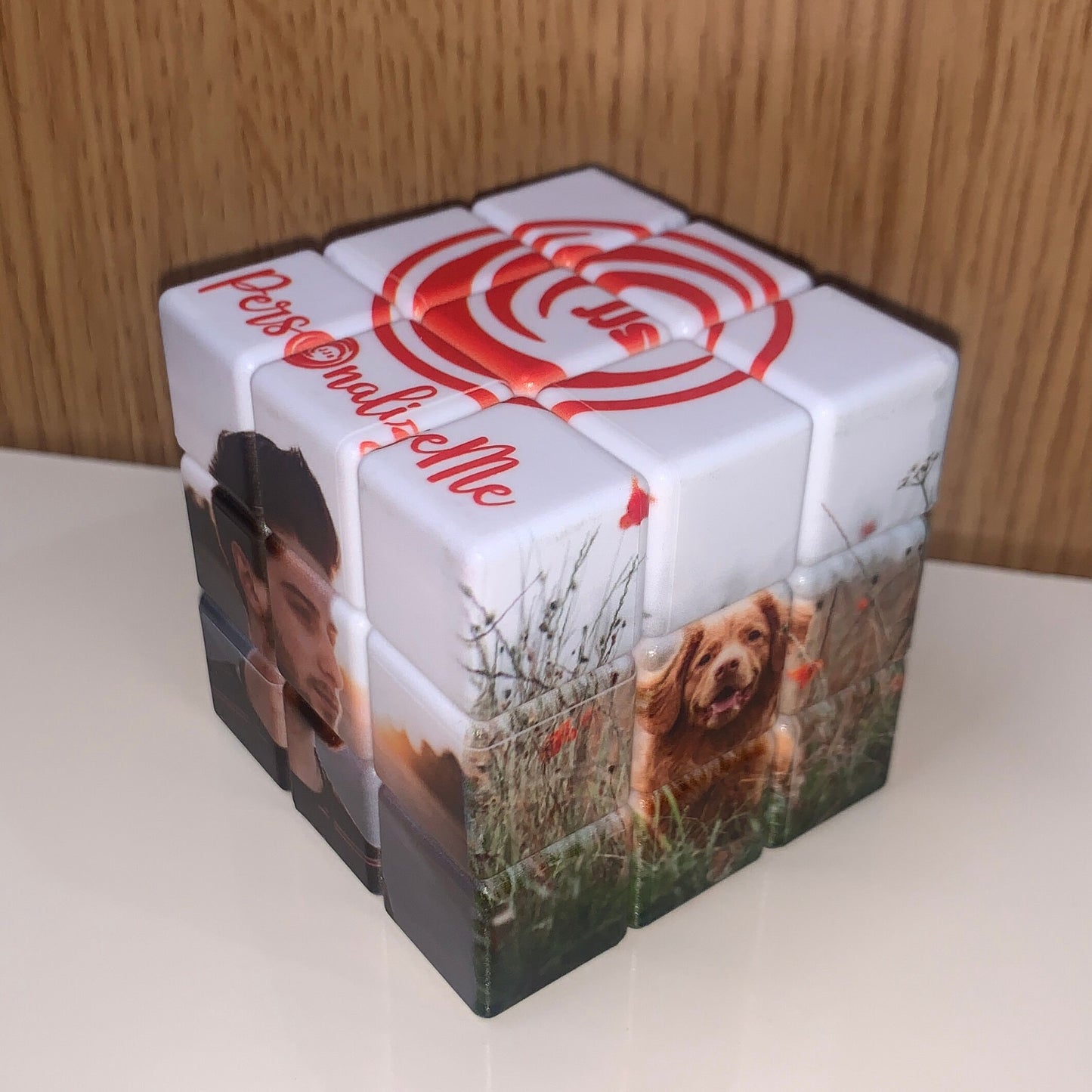 5.7x5.7cm Personalized Photo Cube with Personalized Stand , Add up to 6 Photos, Perfect Gift for all Occasions