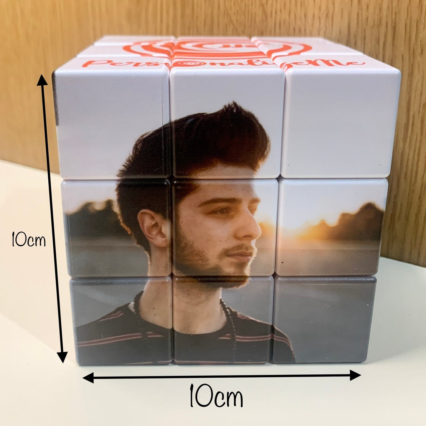 10x10cm Personalized Photo Cube with Personalized Stand , Add up to 6 Photos, Perfect Gift for all Occasions