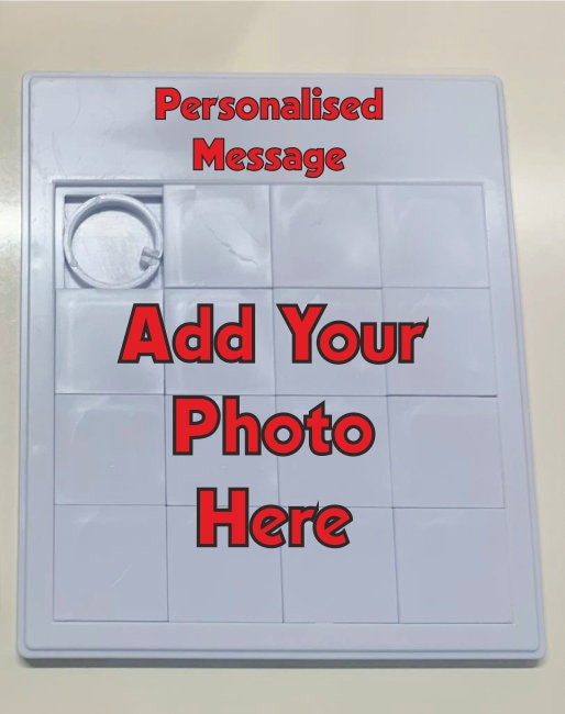 Personalized Tile Slider , Add a Photo and a Personalized Message to make a Perfect Gift for any Occasion, Multiple Size Puzzles Available