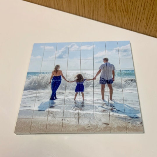 Personalized Photo Tile Organizer, PhotoTiles, Comes with a Brick Separator - Compatible with Lego bricks