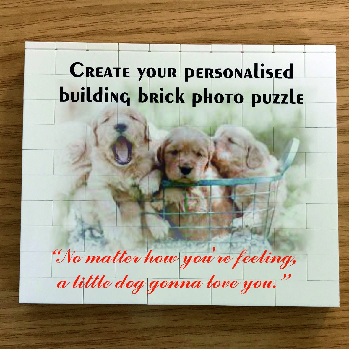 Personalized Building Brick Photo Block, - Brick builder; Personalized Photo Tile Block – Photo Tiles , compatible with Lego bricks